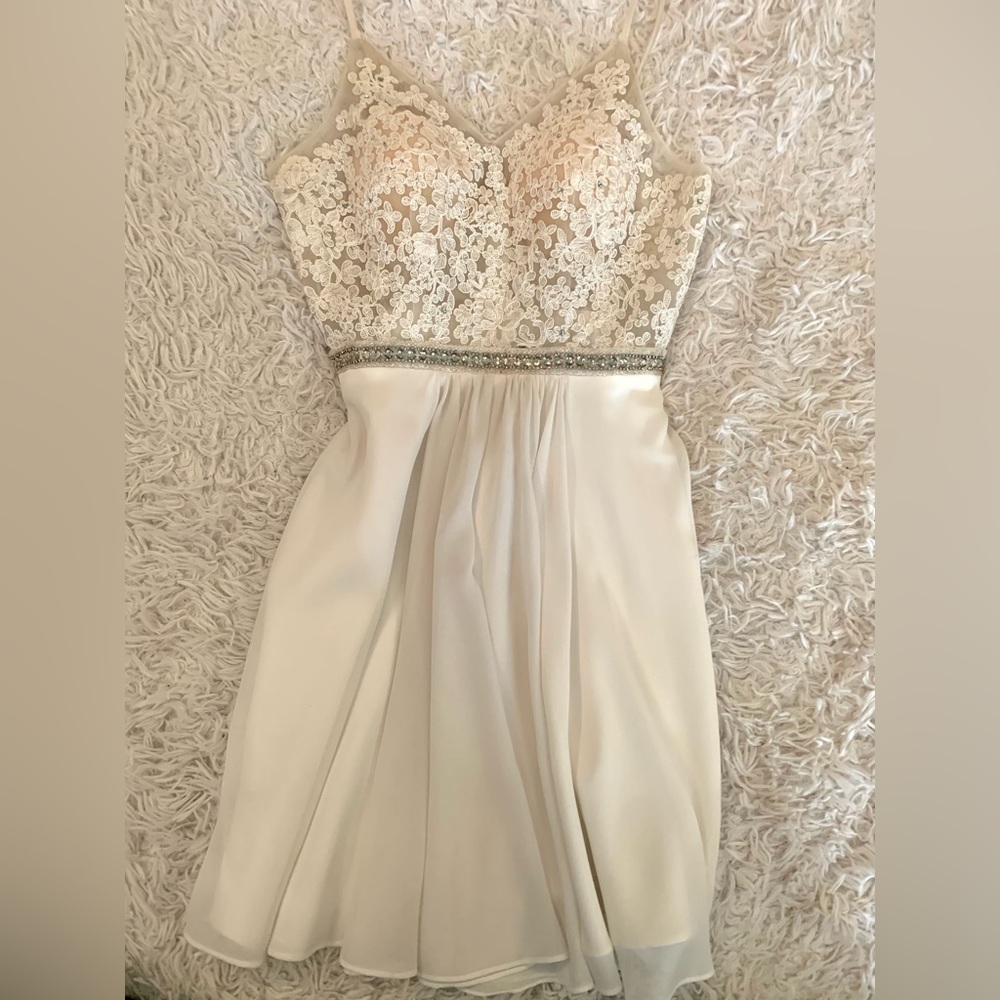 ARIA COUTURE White Mini Dress
